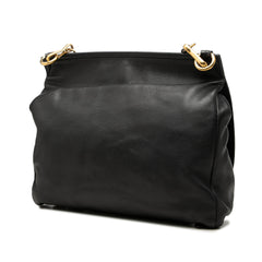 Medium Leather Bridle Crossbody Black - Lab Luxury Resale