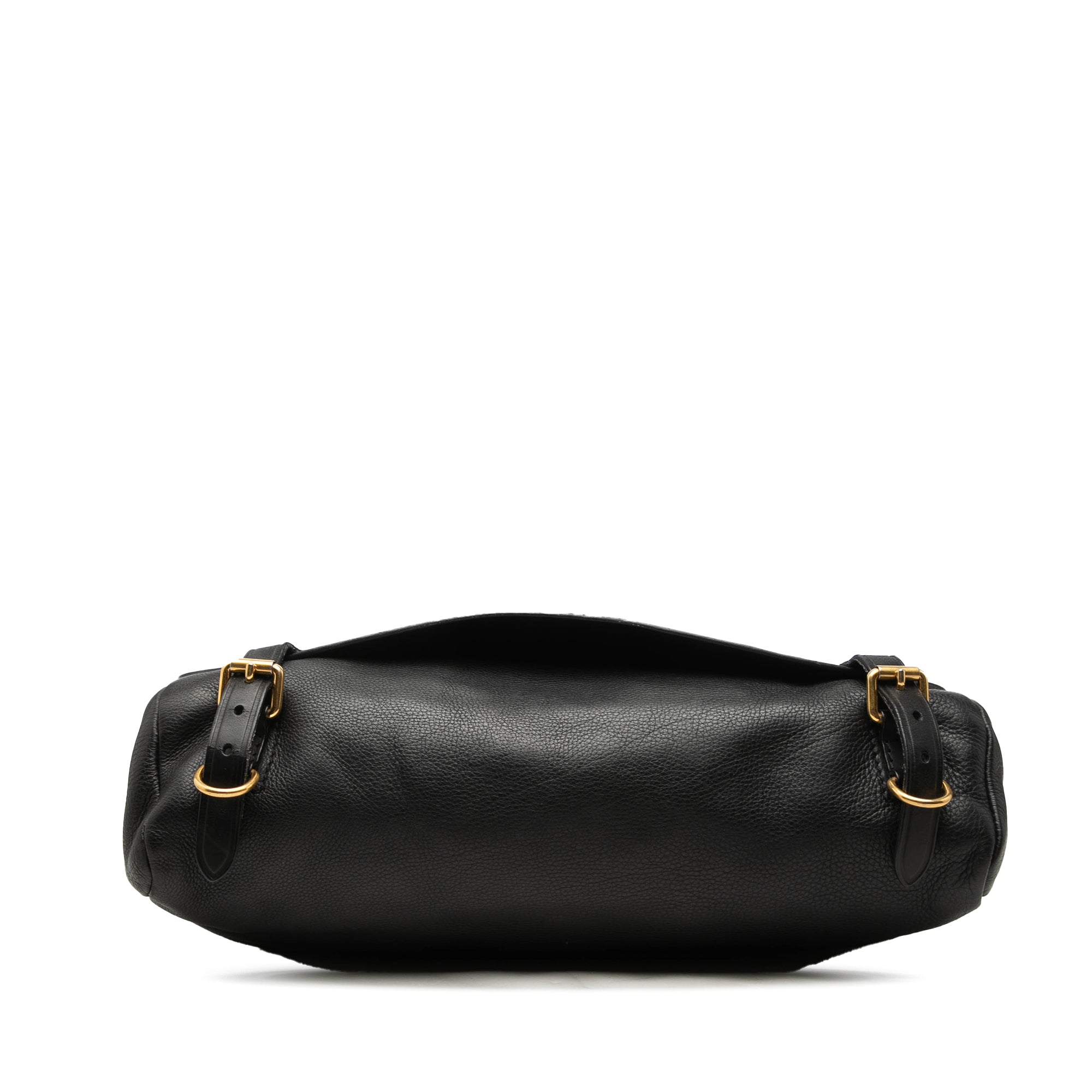Medium Leather Bridle Crossbody Black - Lab Luxury Resale