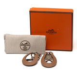 Palladium Plated and Swift Virevolte Push Back Earrings GM Brown - Lab Luxury Resale