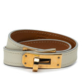 Leather Kelly Double Tour Bracelet Gray - Lab Luxury Resale