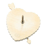 Gold Plated Enamel Faux Pearl Coco Heart and Arrow Brooch Red - Lab Luxury Resale