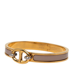 Mini Enamel Clic Chaine d Ancre Bracelet PM Brown - Lab Luxury Resale