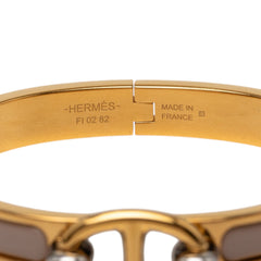 Mini Enamel Clic Chaine d Ancre Bracelet PM Brown - Lab Luxury Resale