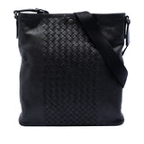 Intrecciato Trimmed Nappa Crossbody Black - Lab Luxury Resale