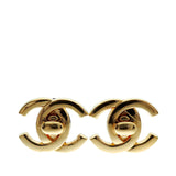 Gold Plated CC Turn Lock Clip on Earrings Gold - Lab Luxury Resale