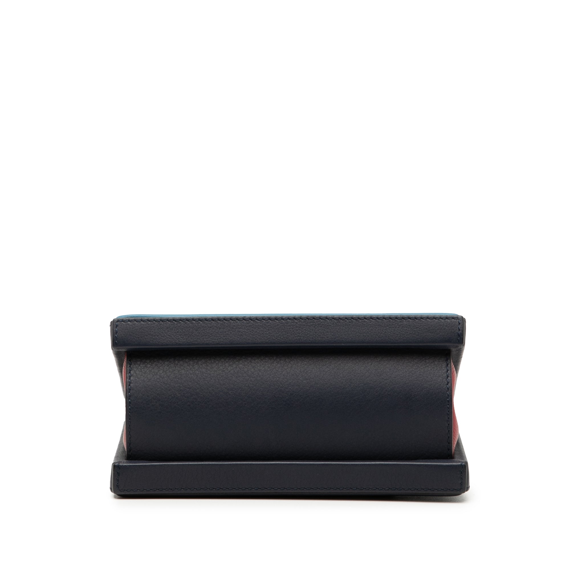 Small Leather London Postal Top Handle Bag Blue - Lab Luxury Resale