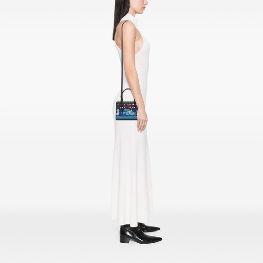 Small Leather London Postal Top Handle Bag Blue - Lab Luxury Resale