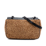 Pony Hair Leopard Print Shoulder Bag Brown - Lab Luxury Resale