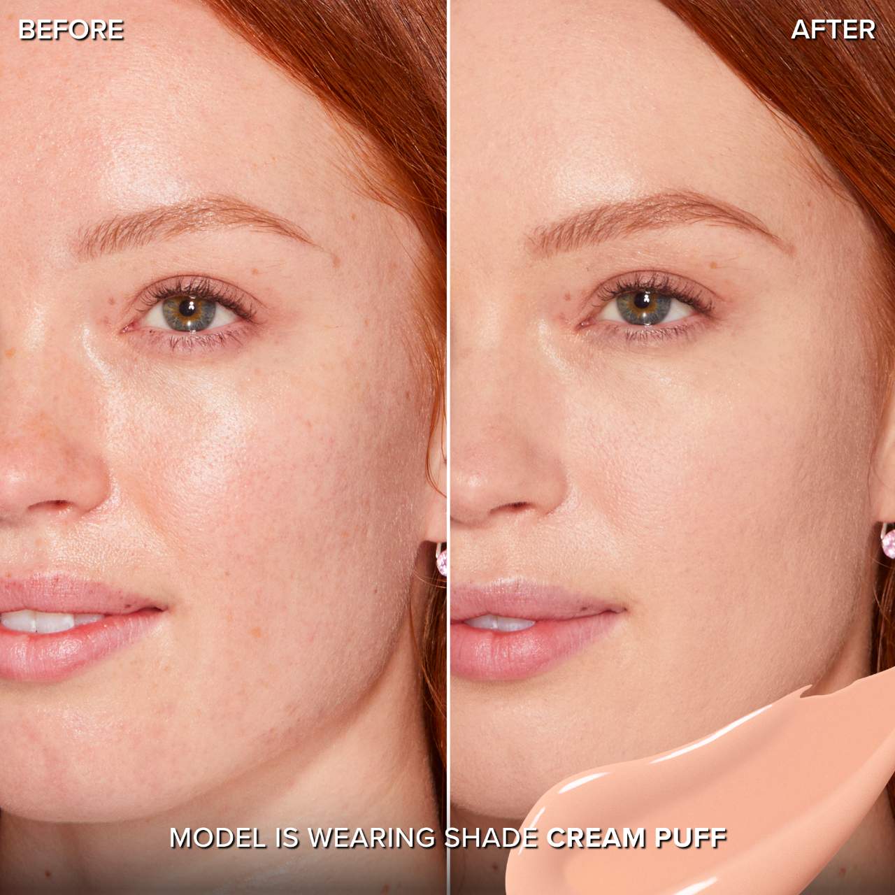 Creamy Too Faced Born This Way Super Coverage Concealer in multiple shades, displayed in a compact container with a soft applicator.