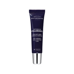 Institut Esthederm Intensive Hyaluronic+ Lips and Contour beauty product in 15ml tube, designed for lip and contour hydration.