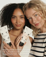 SEEN Curly Creme 6oz jar with textured curly hair and product label, showcasing the beauty product for curly hair styling.
