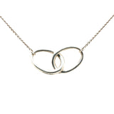 Elsa Peretti Sterling Silver Double Loop Pendant Necklace Silver - Lab Luxury Resale