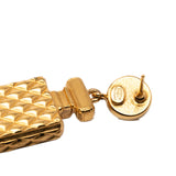 Gold Plated Faux Pearl and Strass CC Perfume Bottle Drop Earrings Gold - Lab Luxury Resale