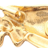 Gold Plated Beret Motif Brooch Gold - Lab Luxury Resale