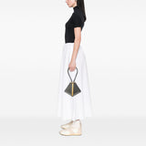 Calfskin Pyramid Handbag Black - Lab Luxury Resale
