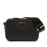 Saffiano Brique Crossbody Black - Lab Luxury Resale