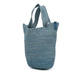 Mini Raffia Slit Satchel Blue - Lab Luxury Resale