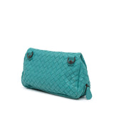 Intrecciato Chain Flap Crossbody Blue - Lab Luxury Resale