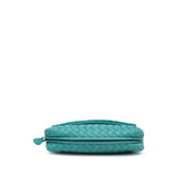 Intrecciato Chain Flap Crossbody Blue - Lab Luxury Resale