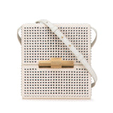 Crystal Embellished Canvas Daisey Crossbody Brown - Lab Luxury Resale