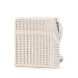 Crystal Embellished Canvas Daisey Crossbody Brown - Lab Luxury Resale