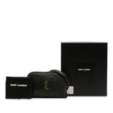 Saint Laurent Mini Quilted Lambskin Gaby Zippered Pouch Black