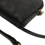 Mini Quilted Lambskin Gaby Zippered Pouch Black - Lab Luxury Resale