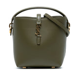 Mini Shiny Calfskin Le 37 Bucket Bag Green - Lab Luxury Resale