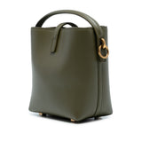 Mini Shiny Calfskin Le 37 Bucket Bag Green - Lab Luxury Resale