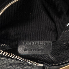 Black Chloé Leather Paddington Shoulder Bag with gold-tone hardware and structured design, featuring top handles and a detachable shoulder strap.