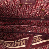 Oblique Velvet Embroidered Saddle Bag Red - Lab Luxury Resale