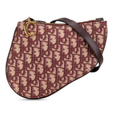 Oblique Canvas Saddle Triple Zip Crossbody Red - Lab Luxury Resale