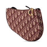 Oblique Canvas Saddle Triple Zip Crossbody Red - Lab Luxury Resale