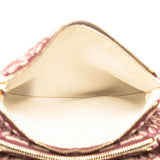 Oblique Canvas Saddle Triple Zip Crossbody Red - Lab Luxury Resale