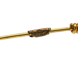 Gold Plated CC Safety Pin Brooch Gold - Lab Luxury Resale