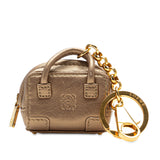 LOEWE Leather Amazona Bag Charm Key Chain Gold