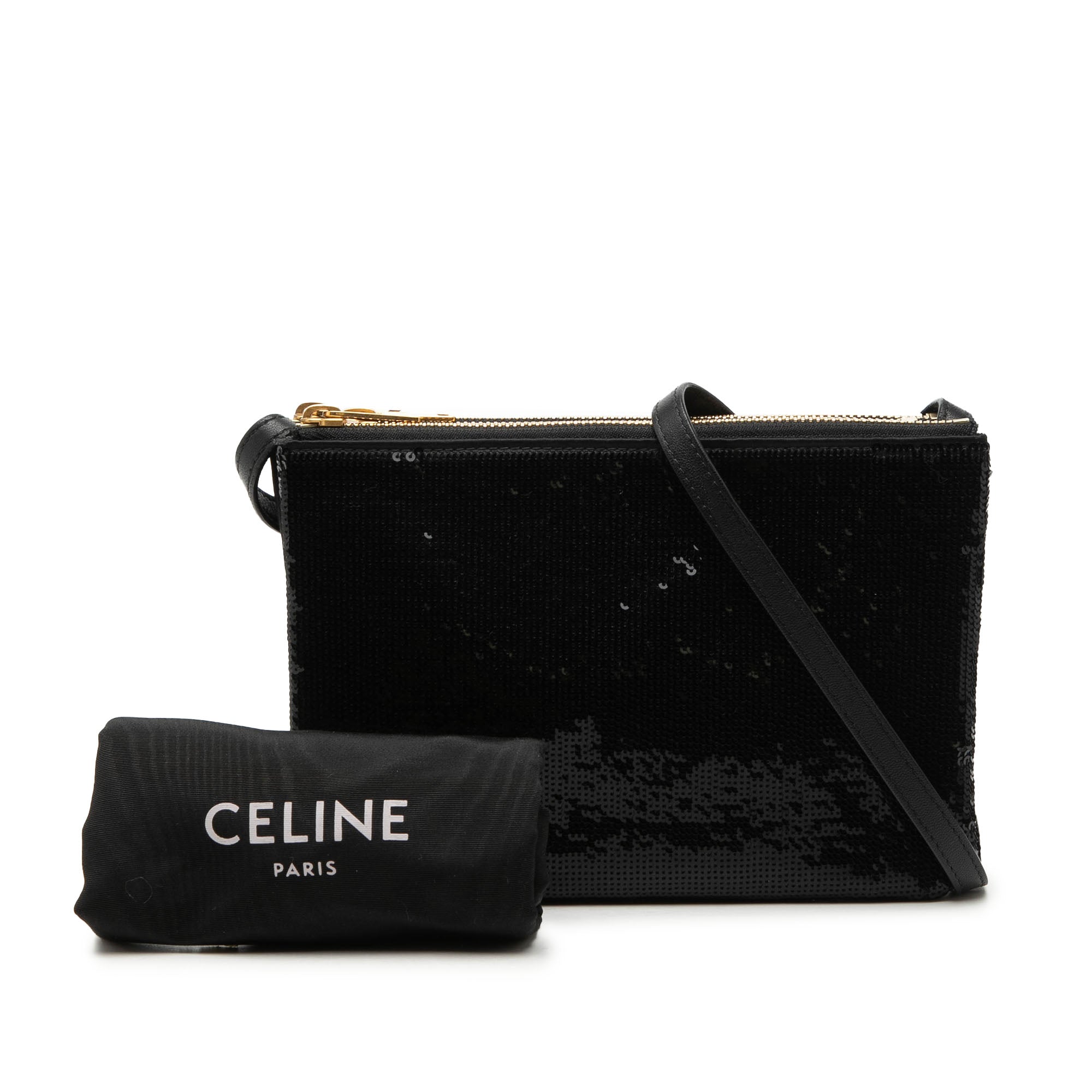 Small Sequin Trio Crossbody Black - Lab Luxury Resale