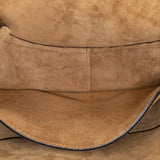 Small Raffia and Calfskin Gate Crossbody Blue - Lab Luxury Resale