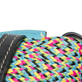Small Raffia and Calfskin Gate Crossbody Blue - Lab Luxury Resale
