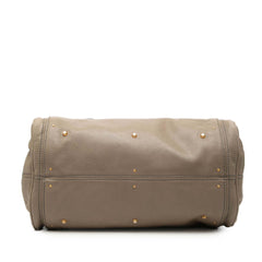 Chloé Medium Leather Paddington Handbag in soft leather with top handles and signature lock detail, stylish and elegant bag for everyday use.