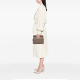 Leather Fold Over Trunk Adele Clutch Brown - Lab Luxury Resale