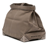 Leather Fold Over Trunk Adele Clutch Brown - Lab Luxury Resale