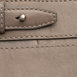 Leather Fold Over Trunk Adele Clutch Brown - Lab Luxury Resale