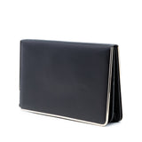 Metal Trimmed Smooth Calfskin Clutch Black - Lab Luxury Resale