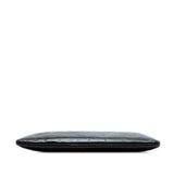 Large Aged Calfskin Gabrielle O Case Clutch Black - Lab Luxury Resale