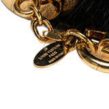 Fox Fur Fuzzy Bubble Bag Charm Black - Lab Luxury Resale
