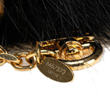 Fox Fur Fuzzy Bubble Bag Charm Black - Lab Luxury Resale