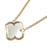 18K Yellow Gold and Mother of Pearl Pure Alhambra Pendant Necklace Gold - Lab Luxury Resale