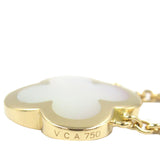 18K Yellow Gold and Mother of Pearl Pure Alhambra Pendant Necklace Gold - Lab Luxury Resale