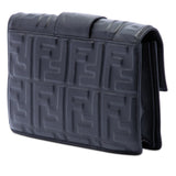 Zucca Embossed Leather Clutch Black - Lab Luxury Resale